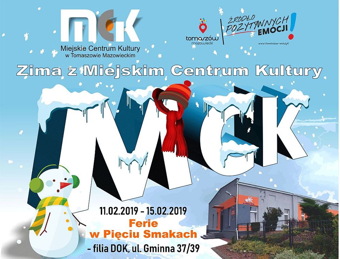 Zaproszenie na "Ferie w pięciu smakach" w filii DOK Zaproszenie na "Ferie w pięciu smakach" w filii DOK