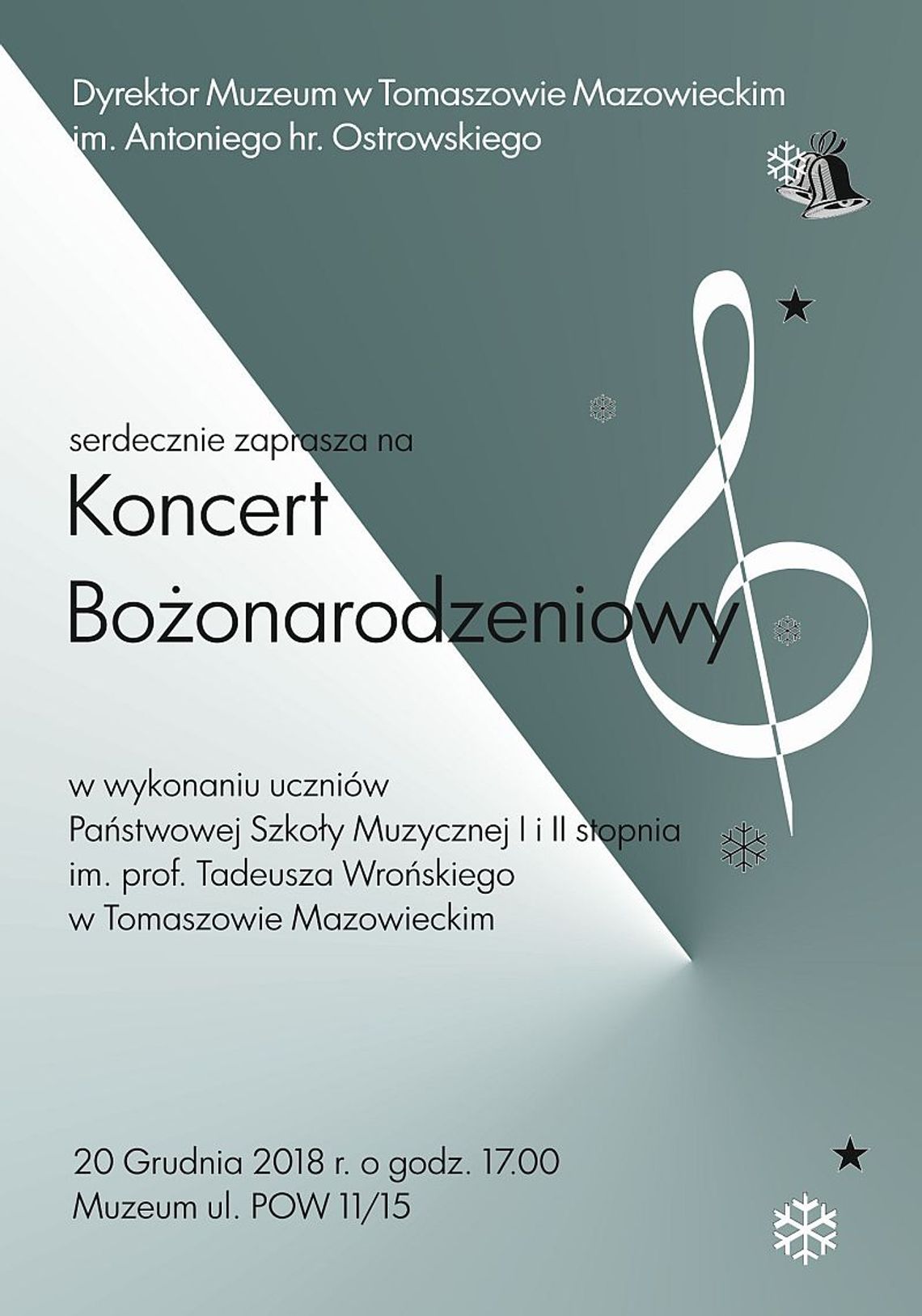 Zaproszenie na Koncert Bożonarodzeniowy w Muzeum Zaproszenie na Koncert Bożonarodzeniowy w Muzeum
