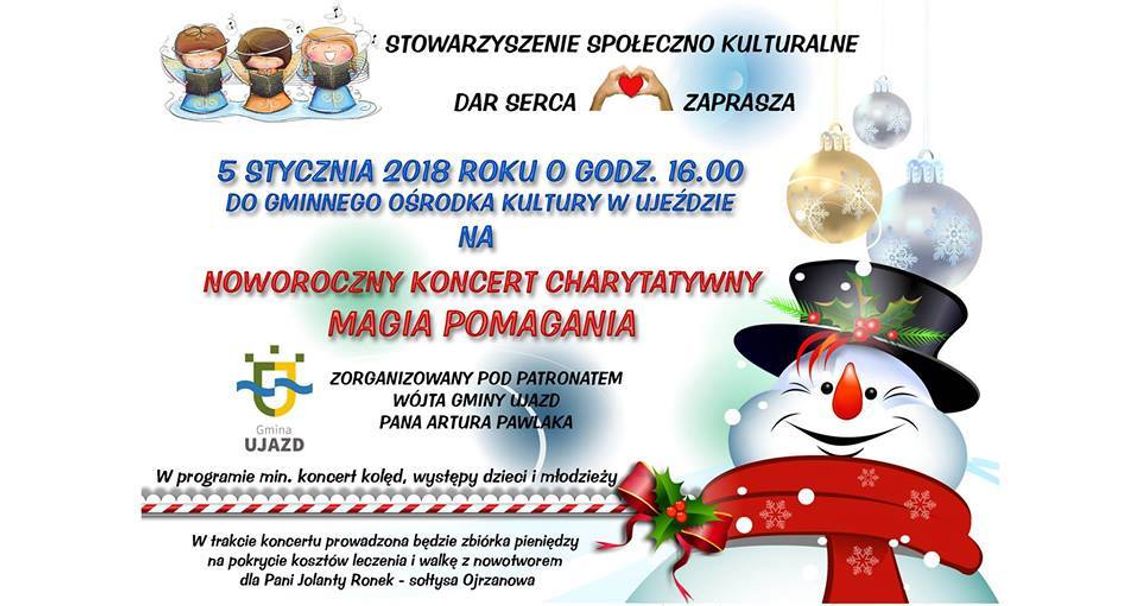 Zaproszenie na koncert charytatywny w GOK-u w Ujeździe