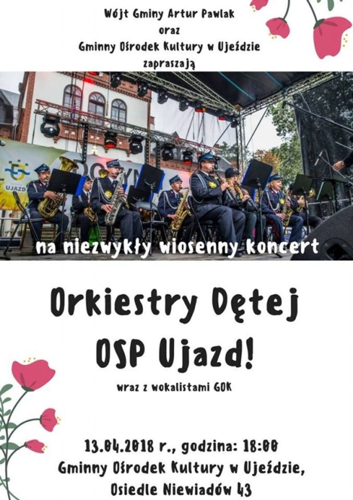 Zaproszenie na koncert Orkiestry Dętej z Ujazdu