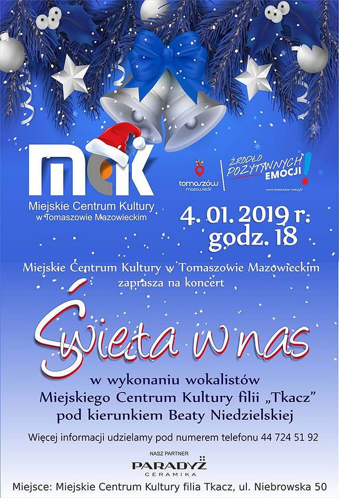 Zaproszenie na koncert "Święta w nas" Zaproszenie na koncert "Święta w nas"