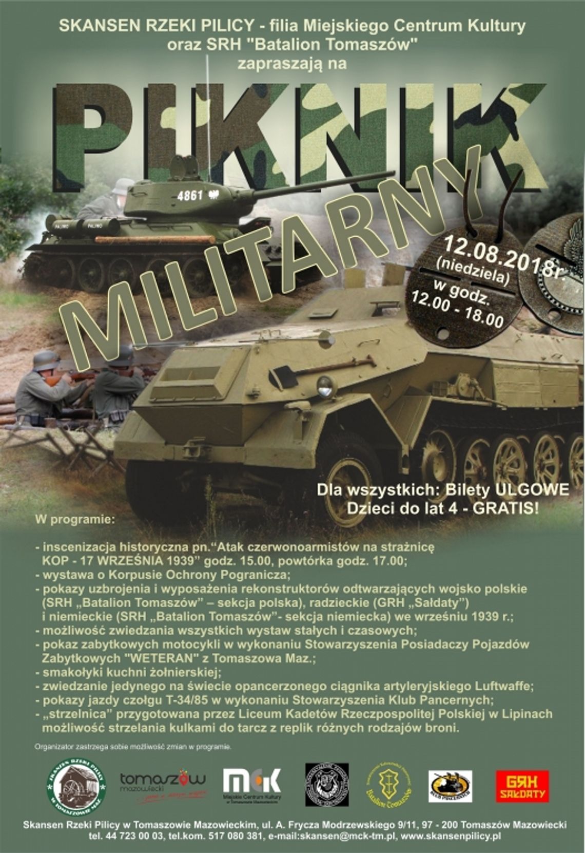 Zaproszenie na Piknik Militarny w Skansenie