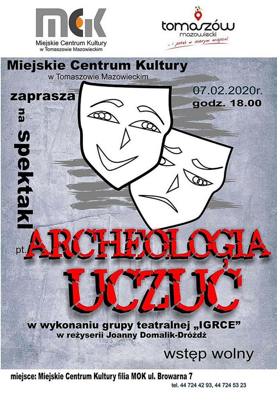 Zaproszenie na spektakl "Archeologia uczuć"