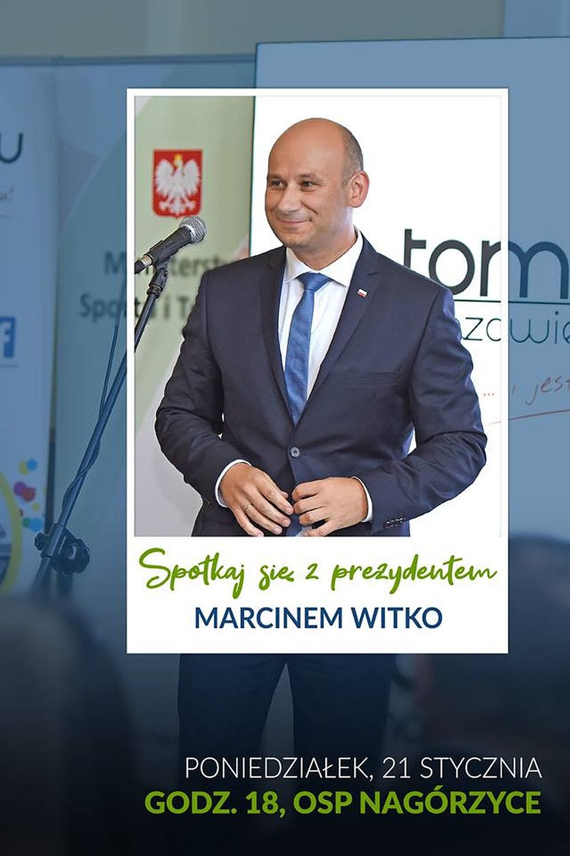 Zaproszenie na spotkanie z Marcinem Witko, Prezydentem Tomaszowa Mazowieckiego