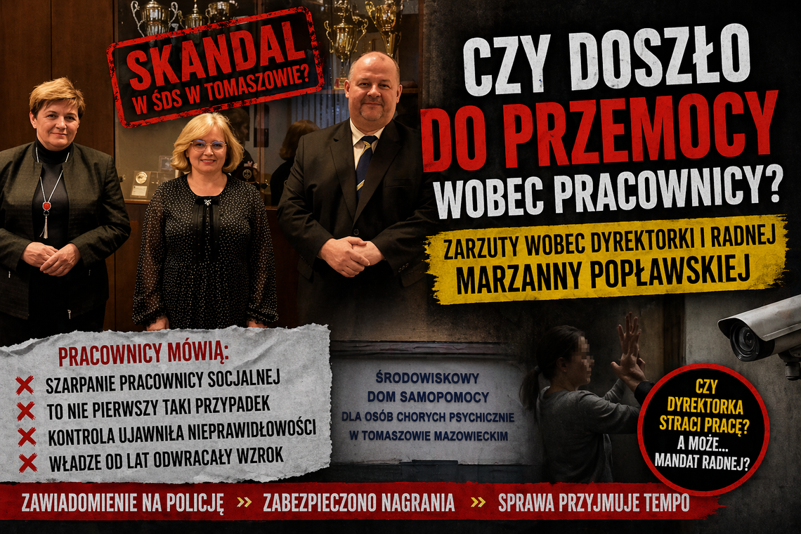 Zarzuty o szarpanie pracownicy w ŚDS. Sprawa dyrektor i radnej Marzanny Popławskiej