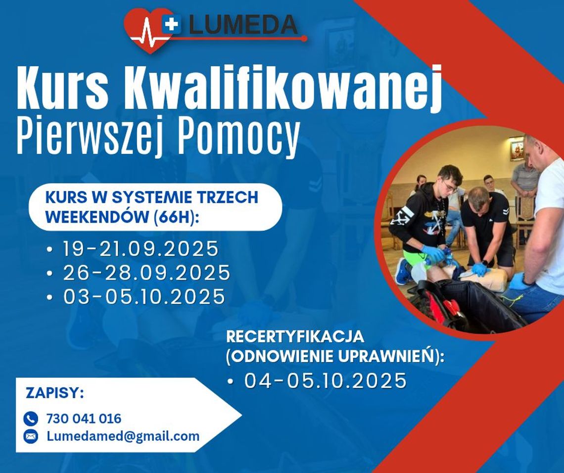 Zdobądź tytuł RATOWNIKA – Kurs Kwalifikowanej Pierwszej Pomocy w Tomaszowie Mazowieckim Zdobądź tytuł RATOWNIKA – Kurs Kwalifikowanej Pierwszej Pomocy w Tomaszowie Mazowieckim