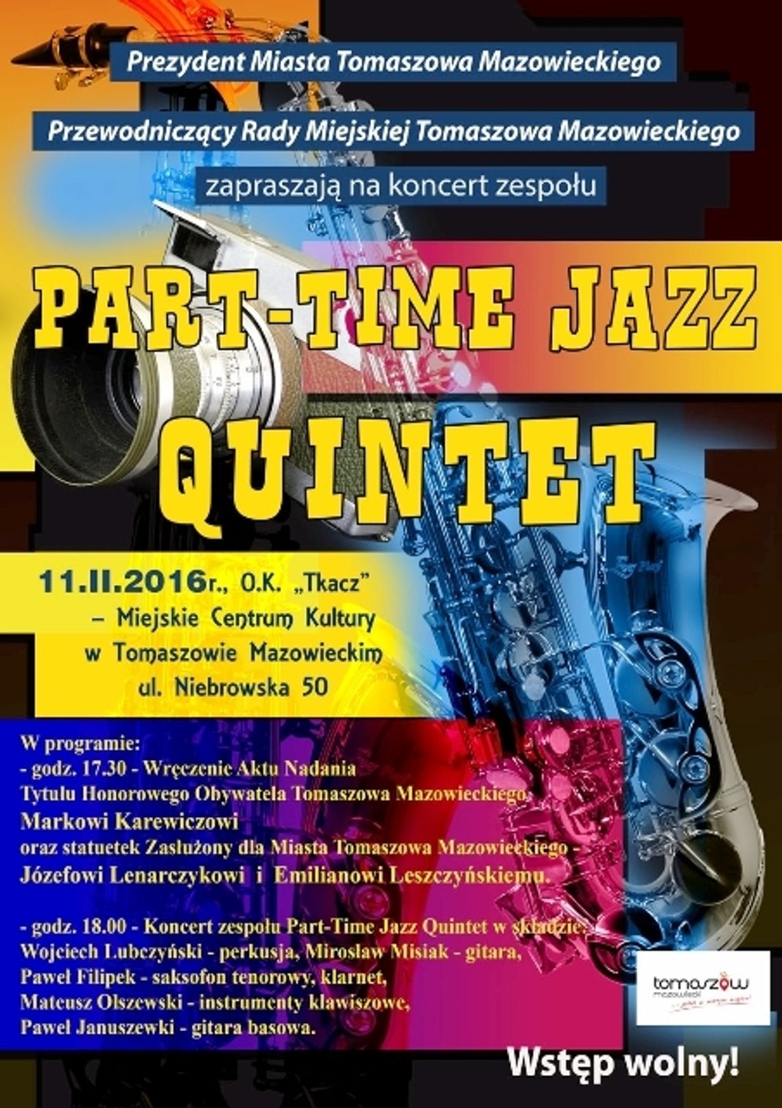 Zespół Part-Time Jazz Quintet  dla Marka Karewicza