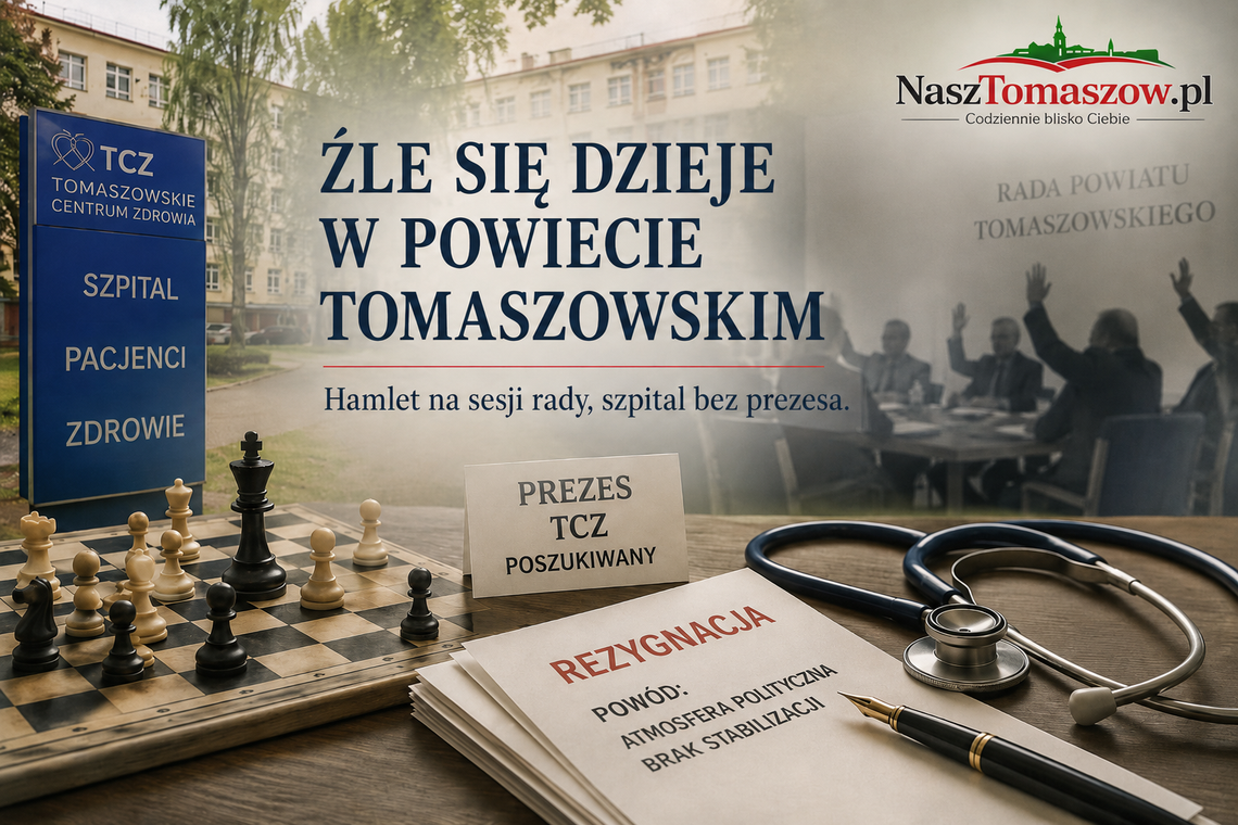 Źle się dzieje w powiecie tomaszowskim. Hamlet na sesji, szpital bez prezesa