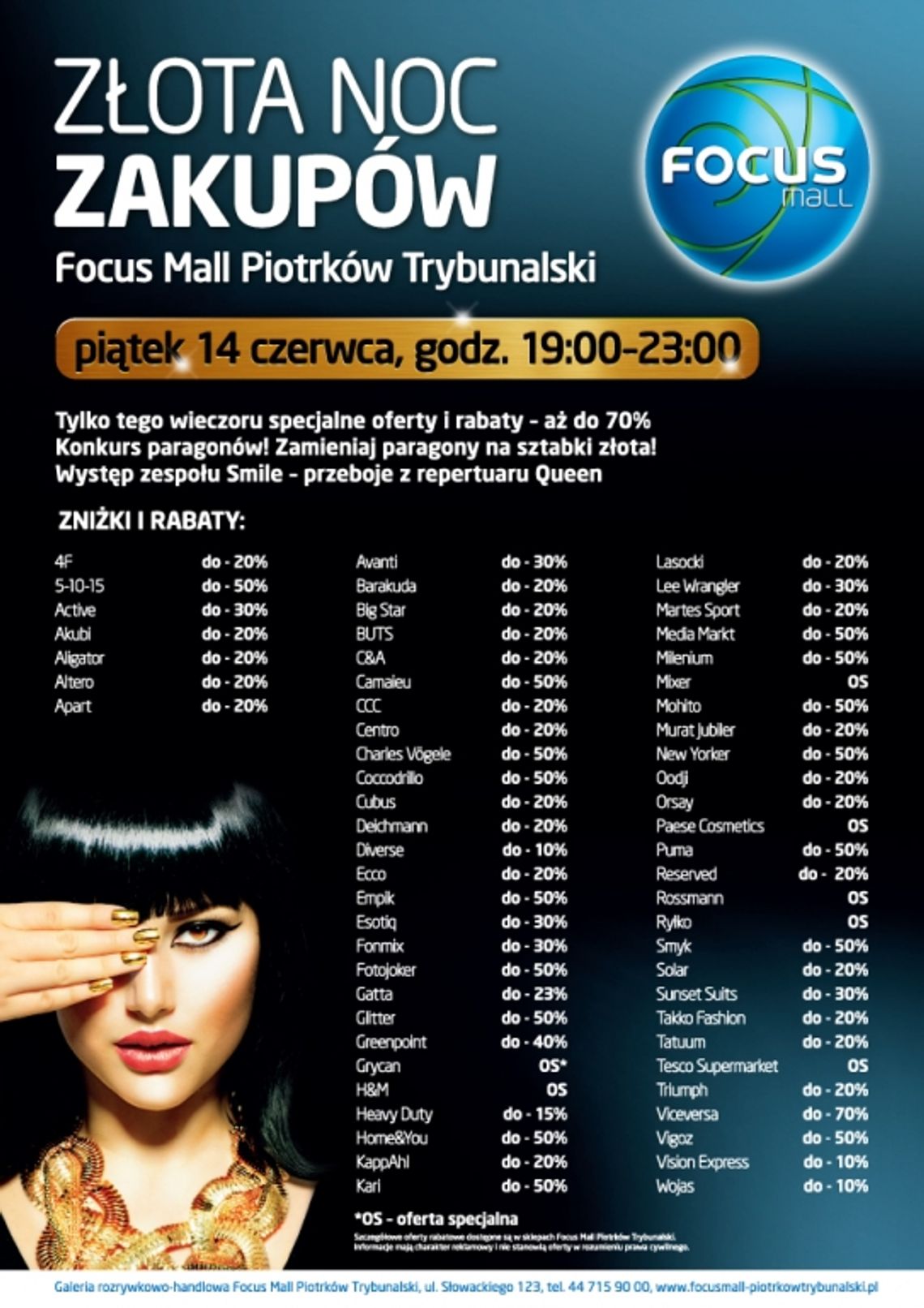 Złota Noc Zakupów w Focus Mall Piotrków Trybunalski