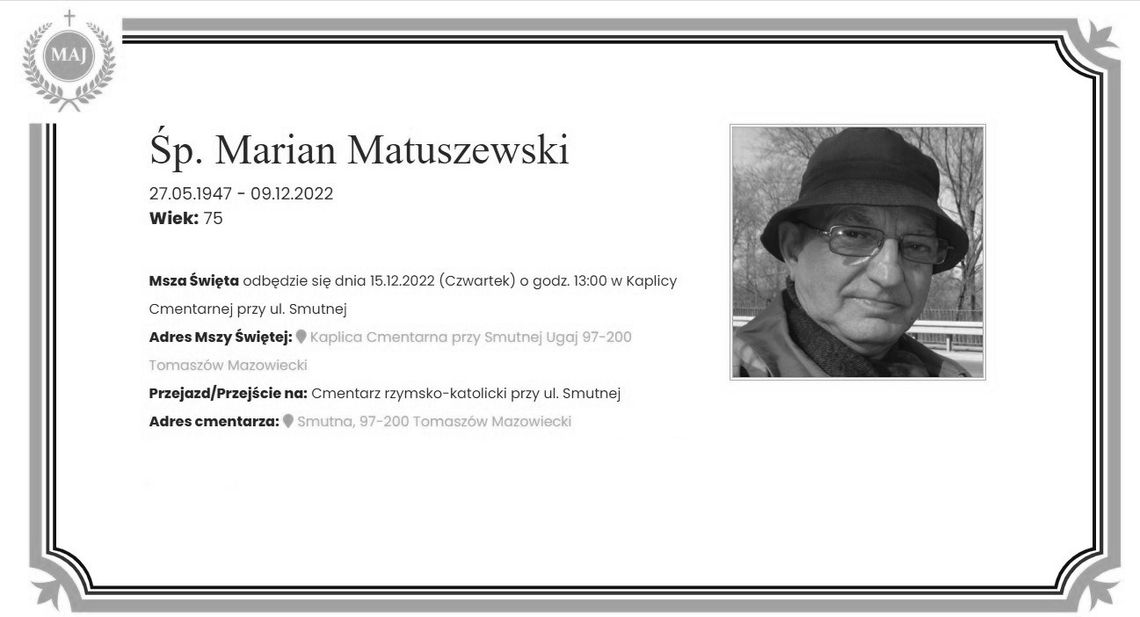 Zmarł Marian Matuszewski