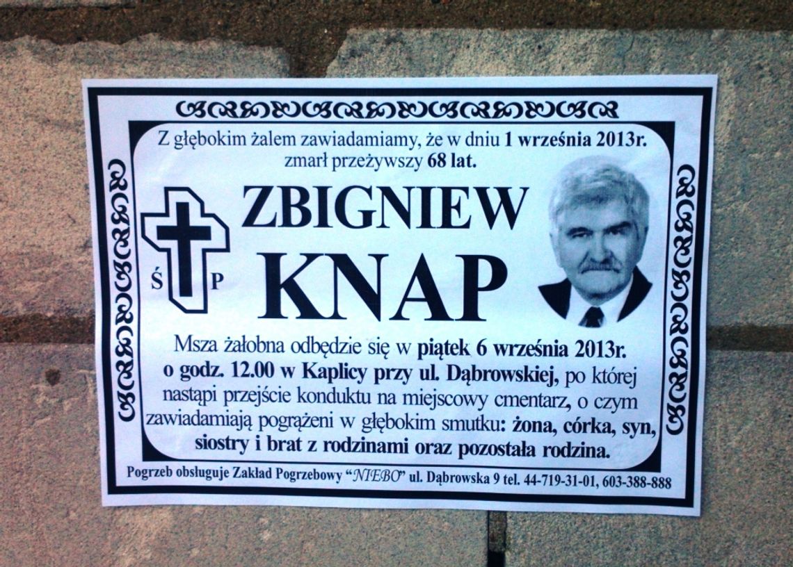 Zmarł Zbigniew Knap