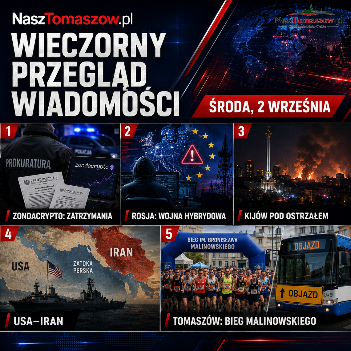 Zondacrypto: kolejne zatrzymania. Sikorski o wojnie hybrydowej, Łódź w dymie i zmiany w Tomaszowie Zondacrypto: kolejne zatrzymania. Sikorski o wojnie hybrydowej, Łódź w dymie i zmiany w Tomaszowie