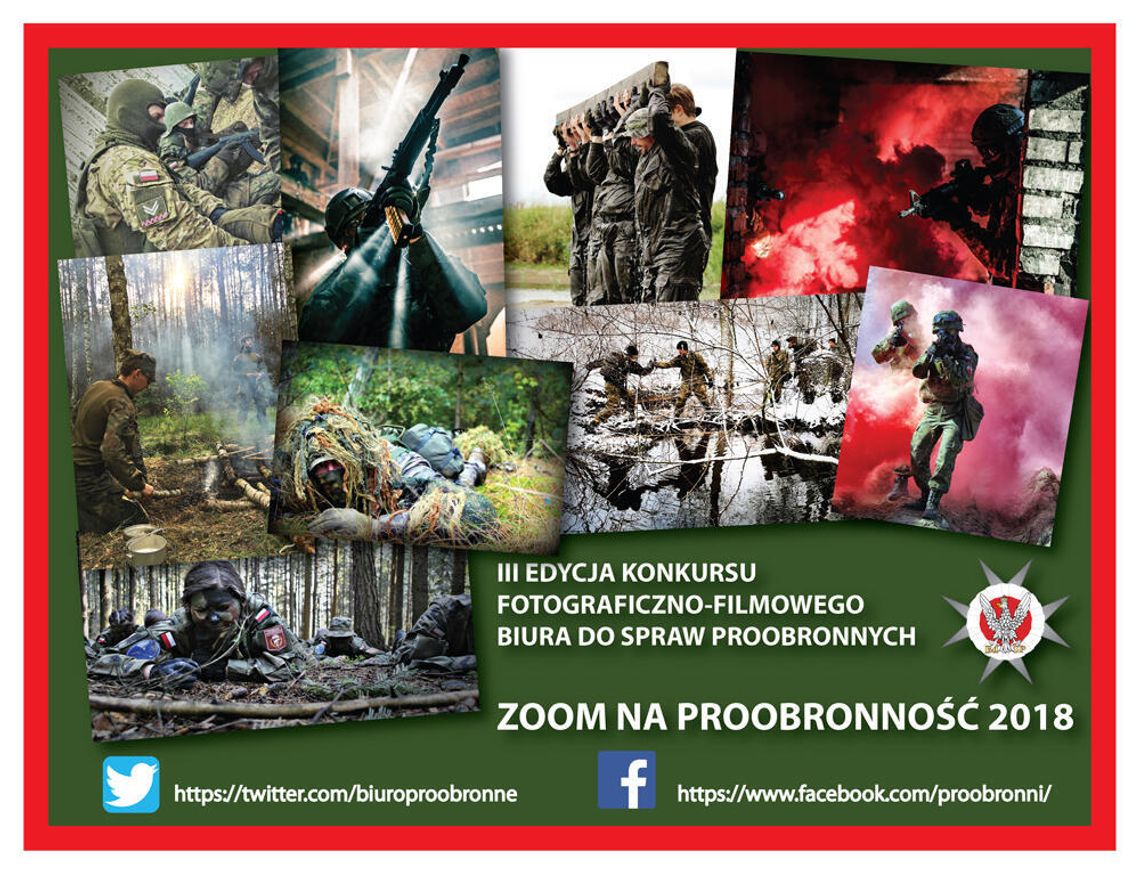 „Zoom na proobronność 2018” – rusza konkurs fotograficzny i filmowy dla organizacji proobronnych oraz klas mundurowych „Zoom na proobronność 2018” – rusza konkurs fotograficzny i filmowy dla organizacji proobronnych oraz klas mundurowych