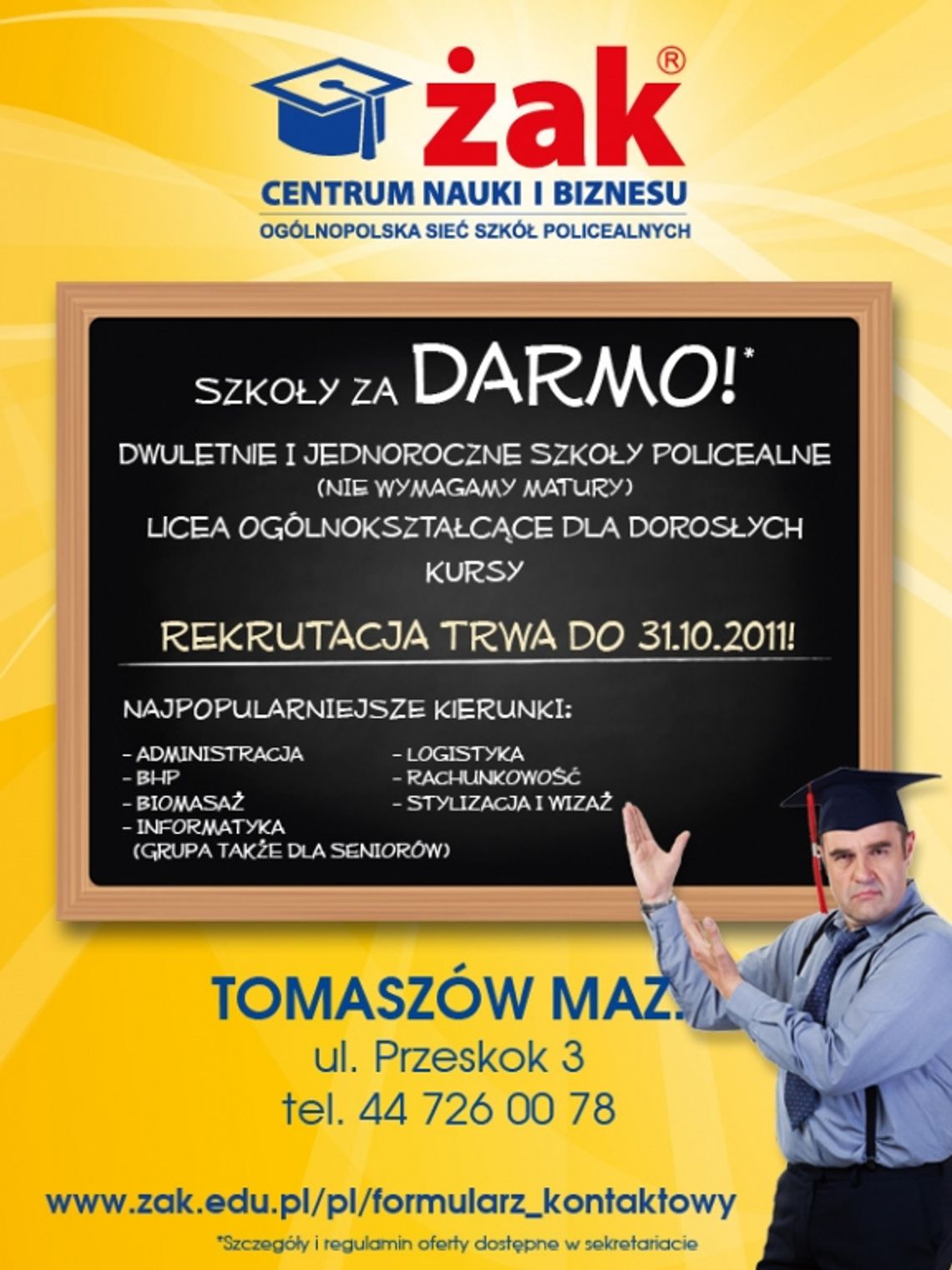 Zostały ostatnie wolne miejsca w szkołach, za darmo! Zostały ostatnie wolne miejsca w szkołach, za darmo!