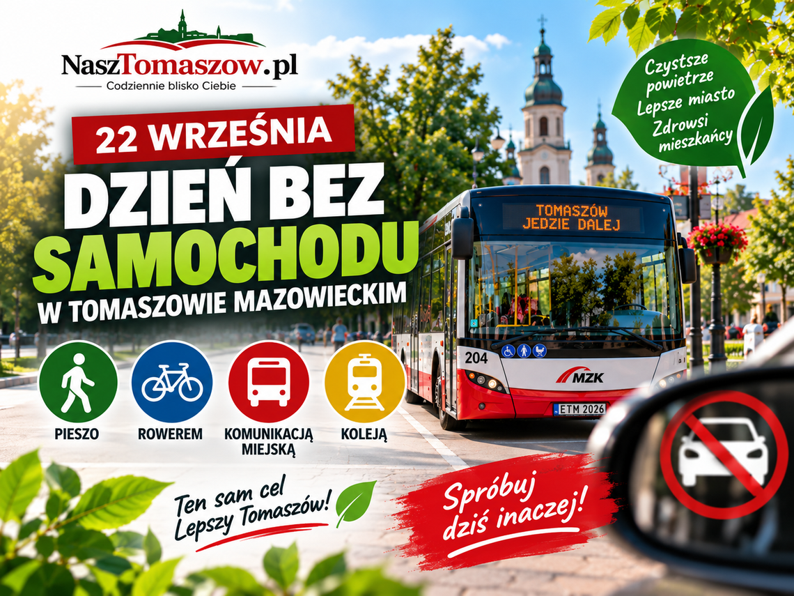 Zostaw dziś samochód pod domem. W Tomaszowie autobusem pojedziesz za darmo