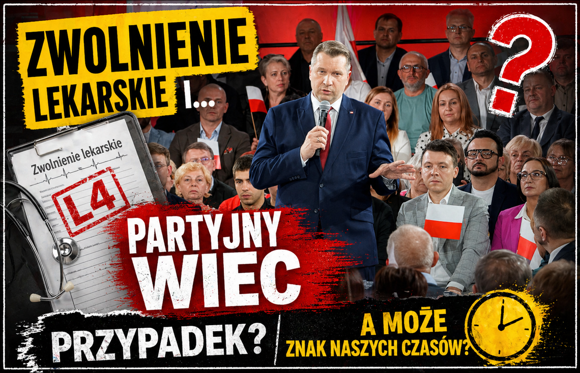 Zwolnienie lekarskie i partyjny wiec. Czy radnym wolno więcej?