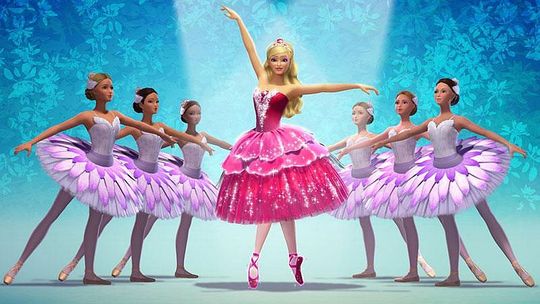 Bajanie na szklanym ekranie - projekcja filmu animowanego  pt. „Barbie i magiczne baletki”    