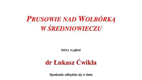 "Prusowie nad Wolbórką w średniowieczu"