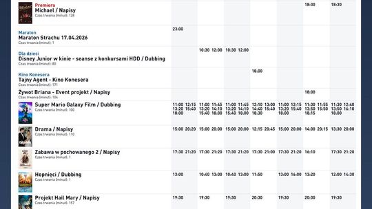 Repertuar kina Helios