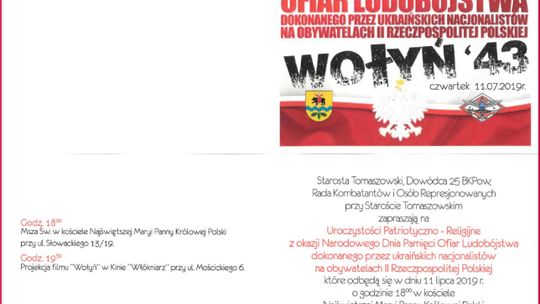 Uroczystości poświęcone Narodowemu Dniu Pamięci Ofiar Ludobójstwa