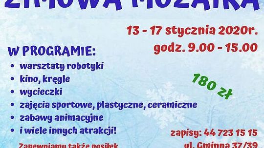 „Zimowa mozaika” - akcja feryjna dla dzieci  