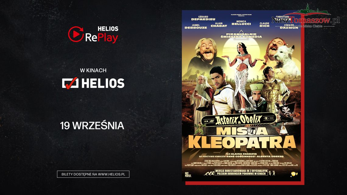 Plakat filmu Asterix & Obelix: Misja Kleopatra w ramach cyklu Helios RePlay
