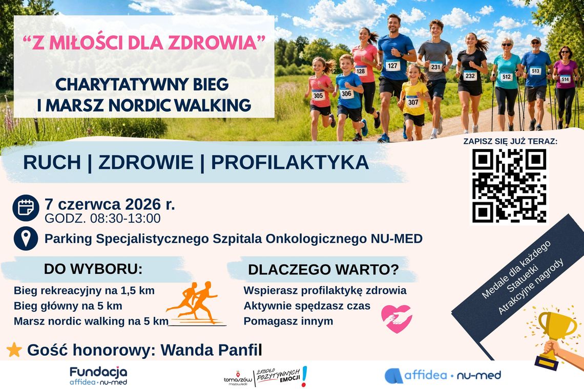 Charytatywny Bieg i Marsz Nordic Walking „Z Miłości dla Zdrowia”