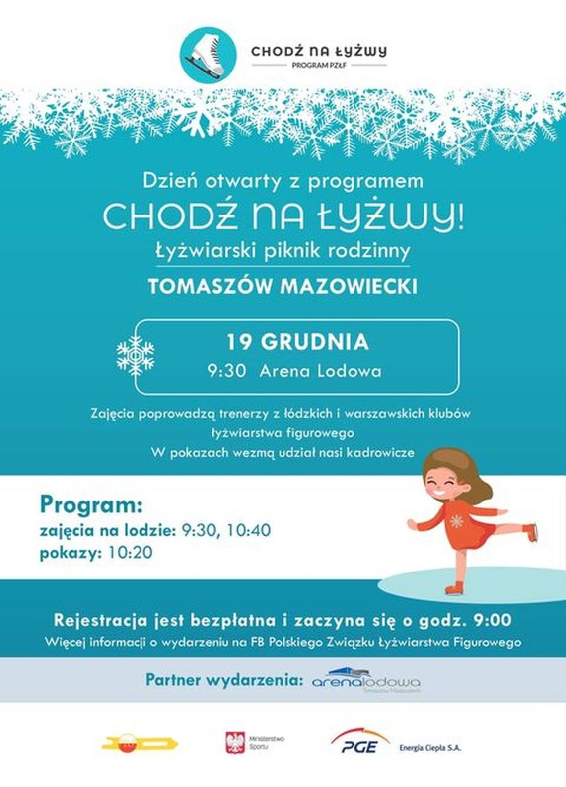 „Chodź na łyżwy” - dzień otwarty i piknik rodzinny w Arenie „Chodź na łyżwy” - dzień otwarty i piknik rodzinny w Arenie