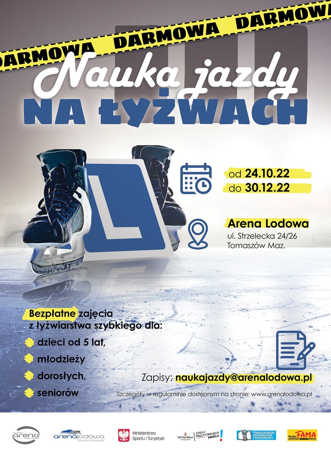 Darmowa nauka jazdy na łyżwach