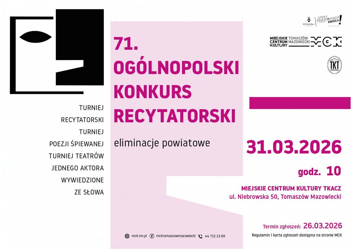 Eliminacje powiatowe 71. Ogólnopolskiego Konkursu Recytatorskiego