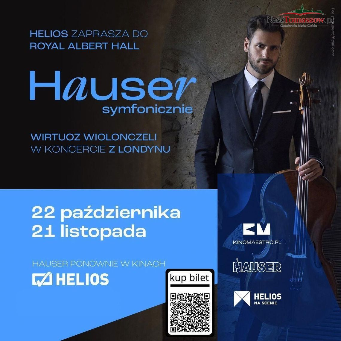 Plakat wydarzenia Hauser symfonicznie w kinach Helios
