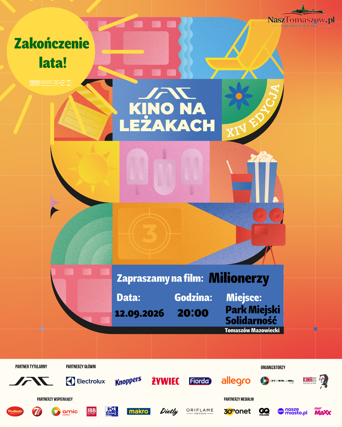 Kino na Leżakach: „Milionerzy” w Parku Solidarność Kino na Leżakach: „Milionerzy” w Parku Solidarność
