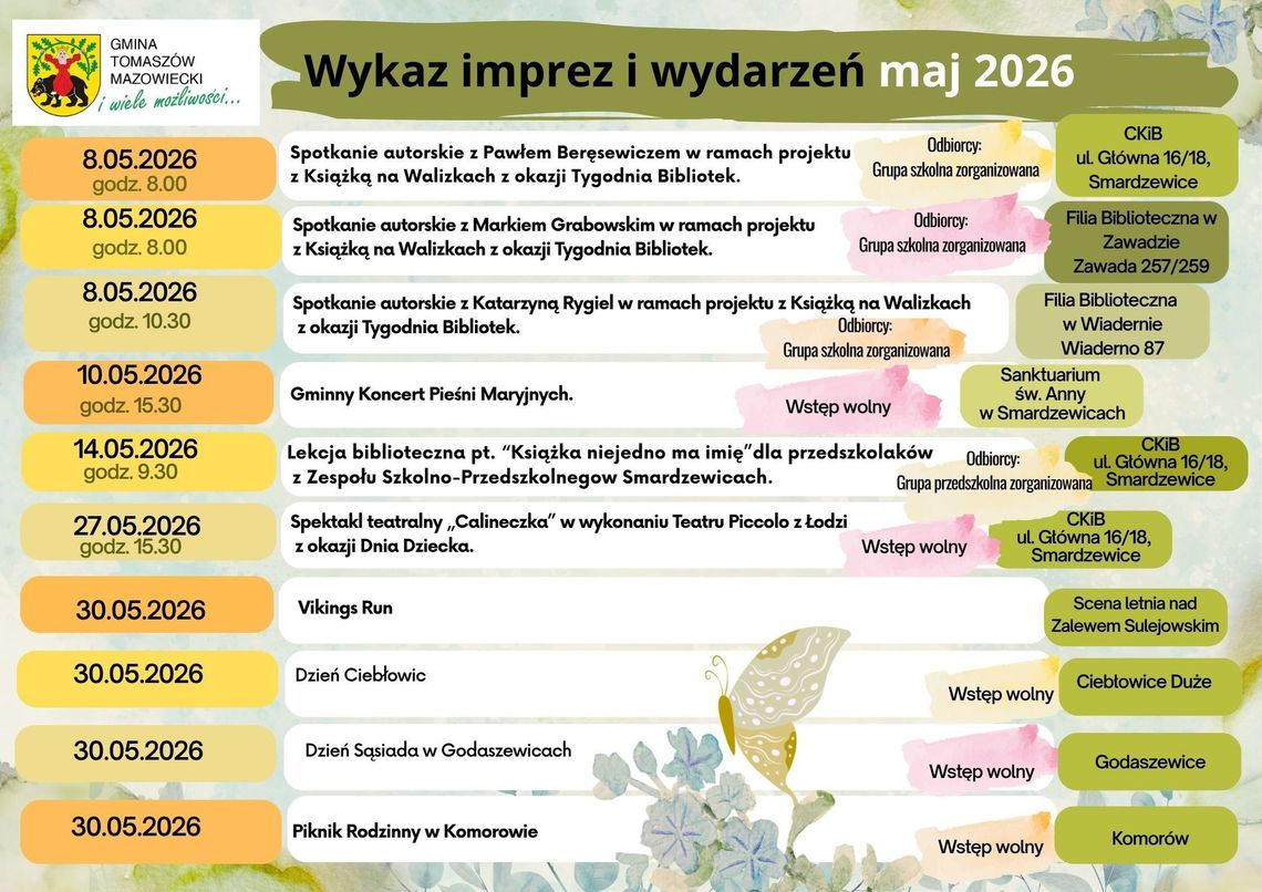 Majowe imprezy w gminie Tomaszow