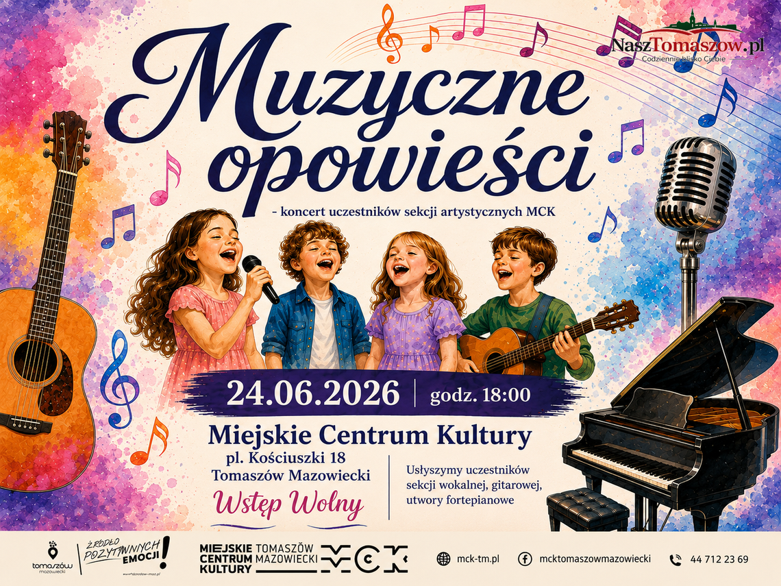 Muzyczne opowieści - koncert uczestników sekcji artystycznych MCK Muzyczne opowieści - koncert uczestników sekcji artystycznych MCK