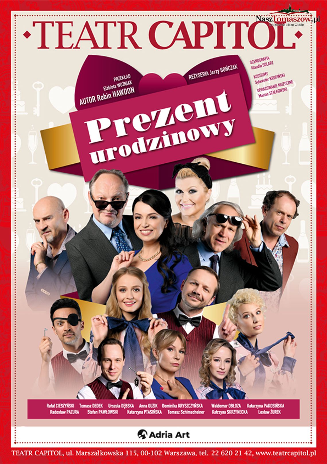 Plakat spektaklu Prezent urodzinowy w Teatrze Capitol