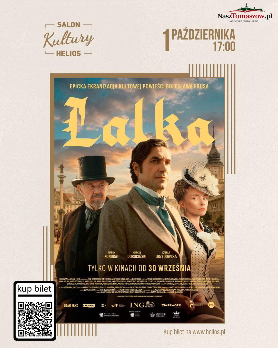 Salon Kultury Helios z premierowym pokazem „Lalki”