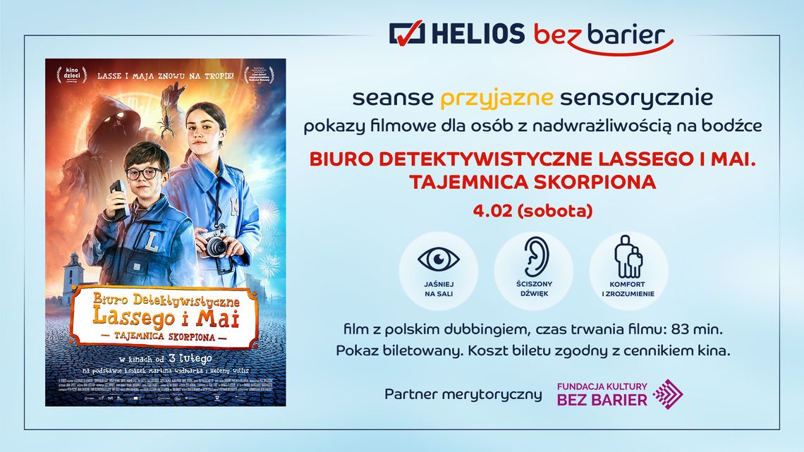 Sieć kin Helios zaprasza na lutowy seans w ramach cyklu Helios bez Barier Sieć kin Helios zaprasza na lutowy seans w ramach cyklu Helios bez Barier
