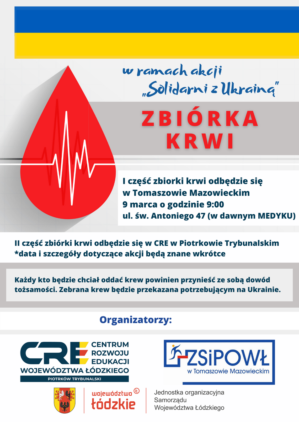 "Solidarni z Ukrainą" - zbiórka krwi w "Medyku".