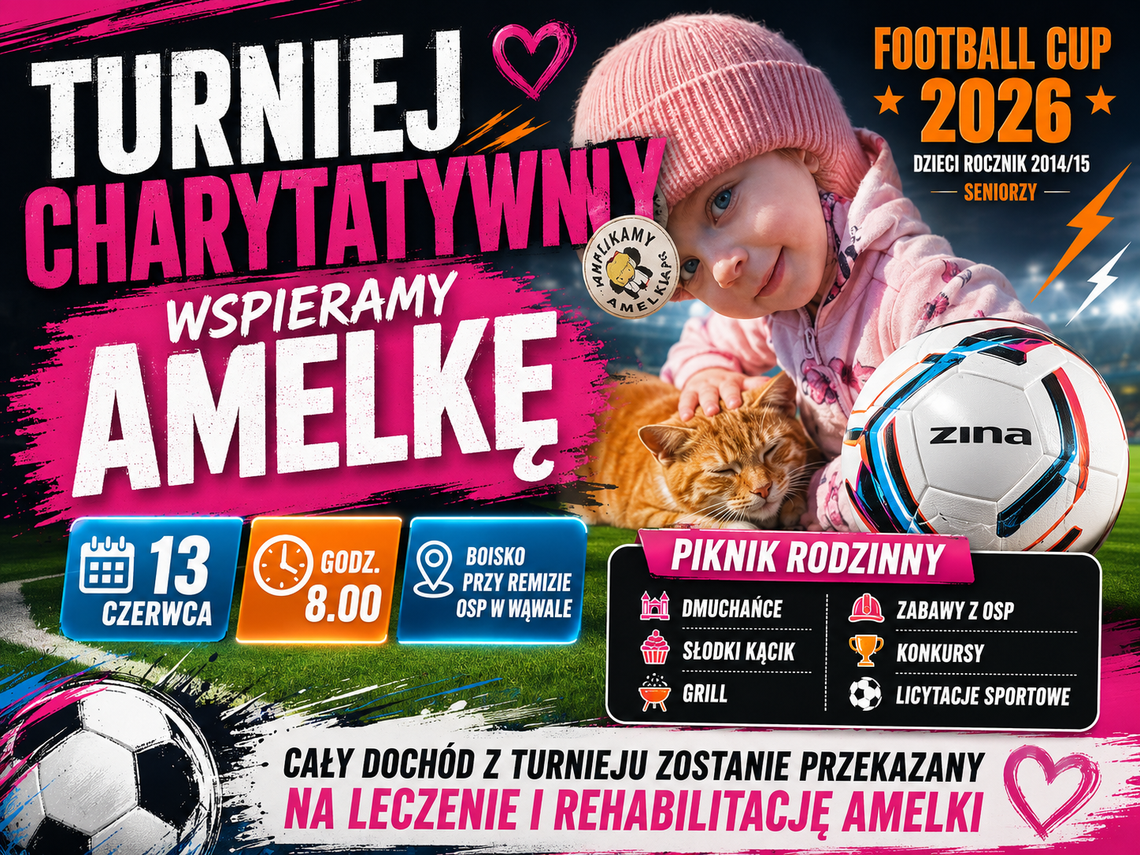 Turniej Charytatywny Football Cup 2026 – Wspieramy Amelkę