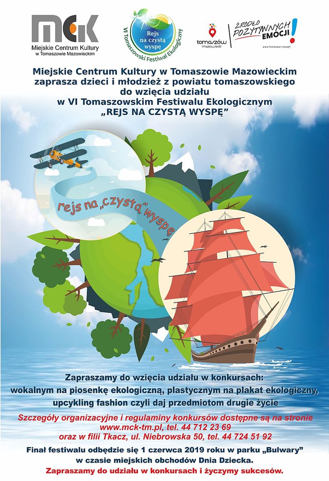 VI Tomaszowski Festiwal Ekologiczny „Rejs na czystą wyspę”  - eliminacje w kategorii piosenka