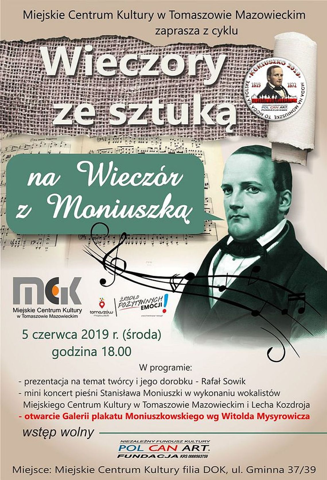 "Wieczór z Moniuszką" w filii DOK "Wieczór z Moniuszką" w filii DOK