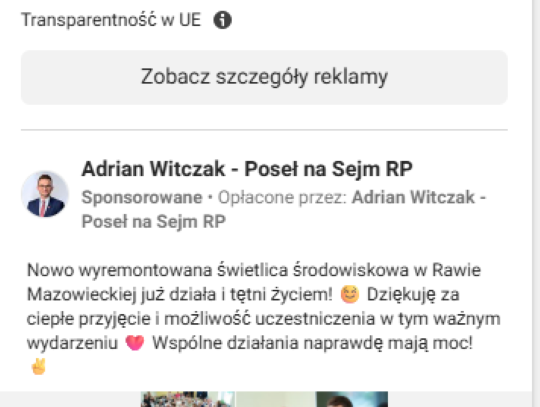 Adrian Witczak - otwarcie świetlicy środowiskowej w Rawie Mazowieckiej