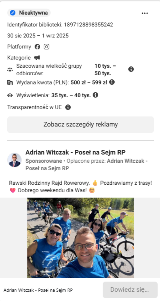 Adrian Witczak - na rowerze