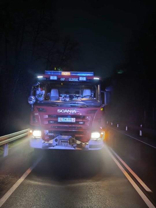 Kolizja na drodze krajowej nr 48