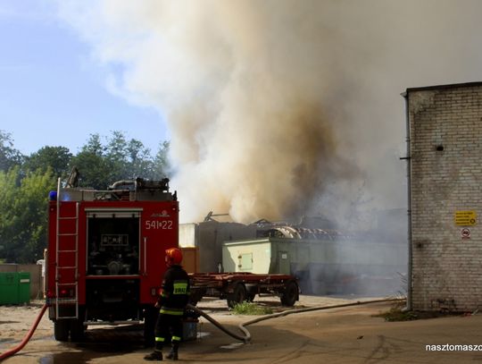 Pożar w sortowni śmieci na Piaskowej