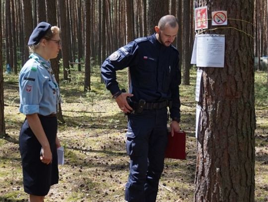 Tomaszowscy policjanci dbają o bezpieczeństwo obozowiczów