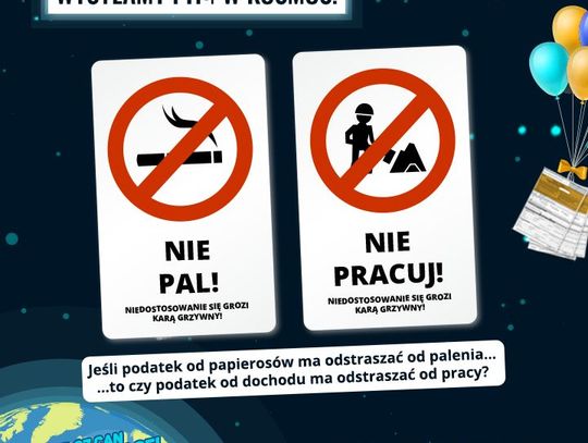 Konferencja prasowa partii &quot;Wolność&quot; przeciwko podatkowi dochodowemu