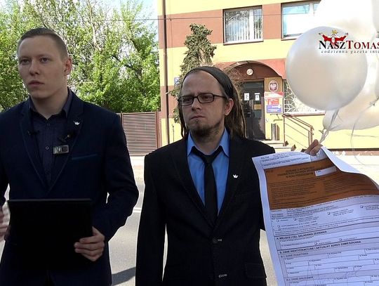 Konferencja prasowa partii &quot;Wolność&quot; przeciwko podatkowi dochodowemu