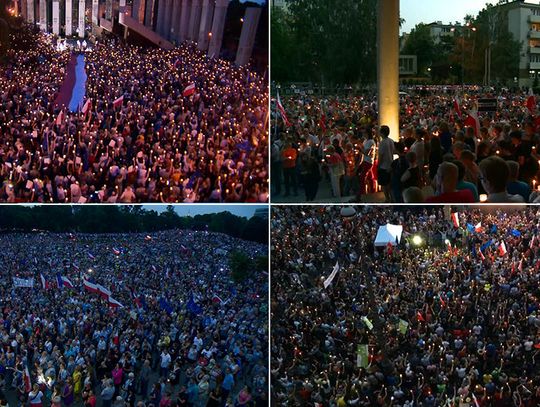 Protesty w całej Polsce: łańcuch światła