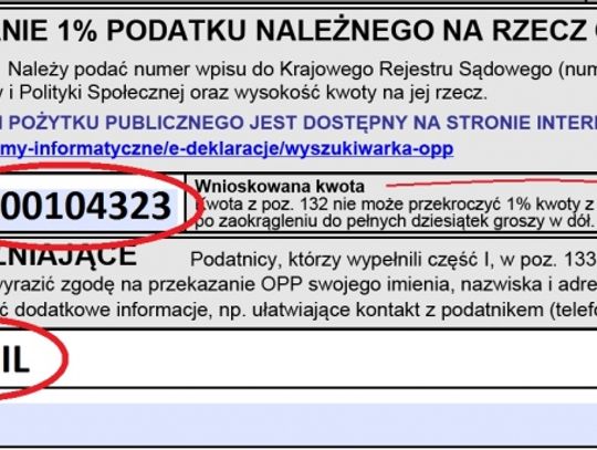 Dużo osób pyta mnie jak przekazać 1%. Oto przykład Dużo osób pyta mnie jak przekazać 1%. Oto przykład